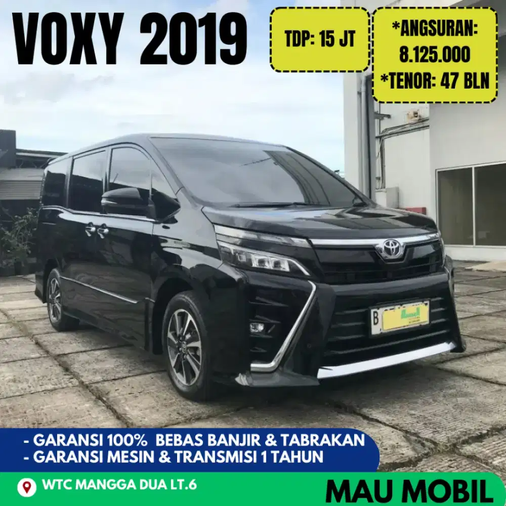 Pajak 1 THN, Voxy 2018/2019/2020 Hitam, KM 55rb