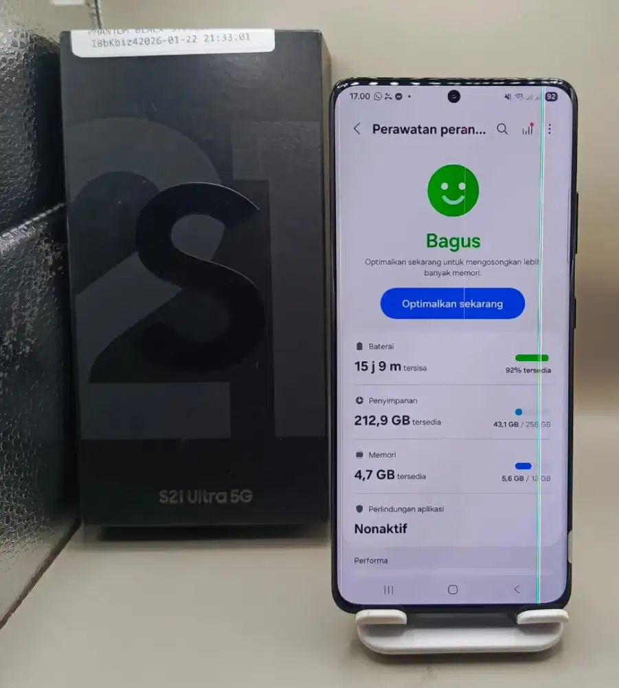 SAMSUNG GALAXY S21 ULTRA 5G RAM 12/256GB ORIGINAL SEIN

TAMPILAN MEWAH