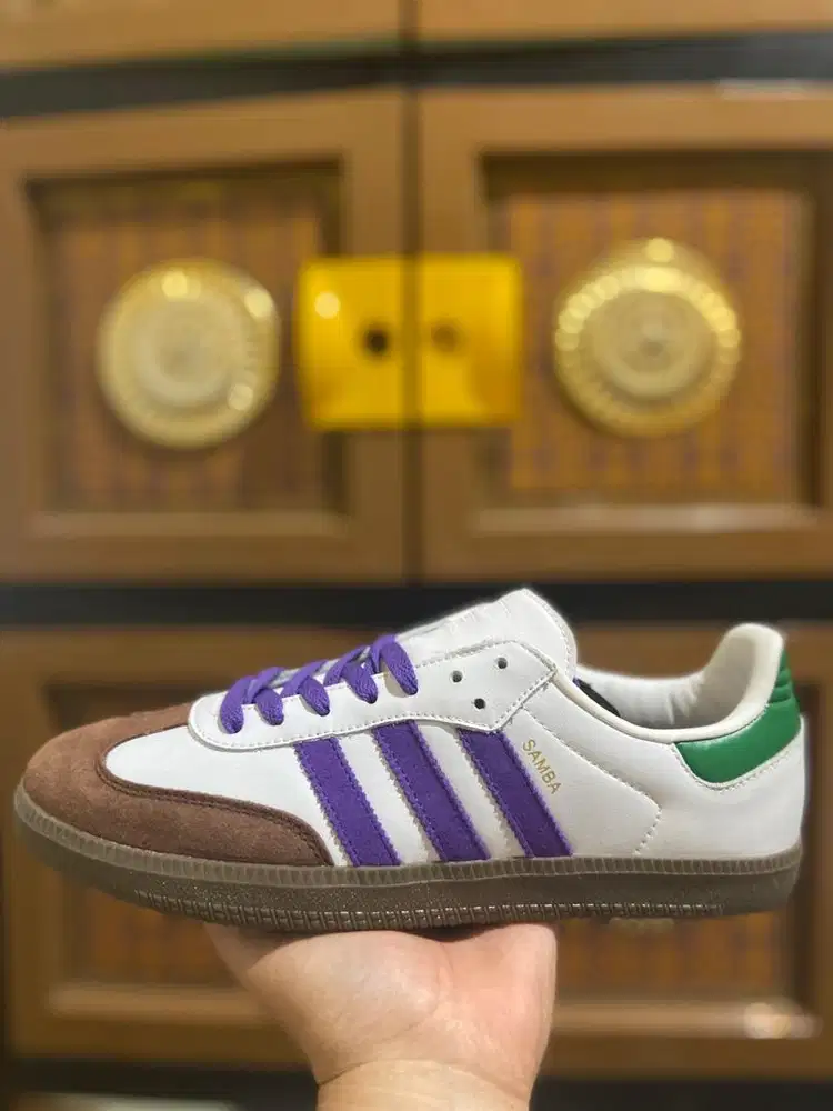 ADIDAS Samba OG White Purple Green size 42