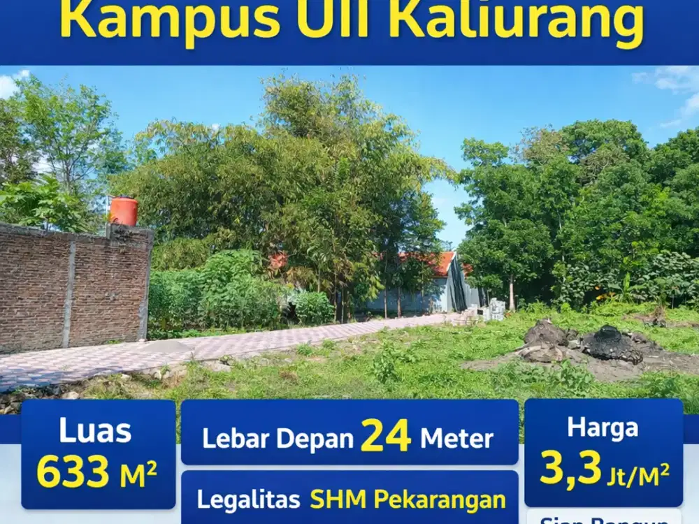 Tanah Murah Jogja Kaliurang Dekat Kampus Uii Siap Bangun SHMP