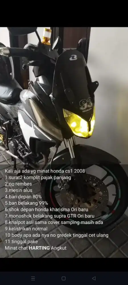 Sale Honda CS1 2008 barang koleksi