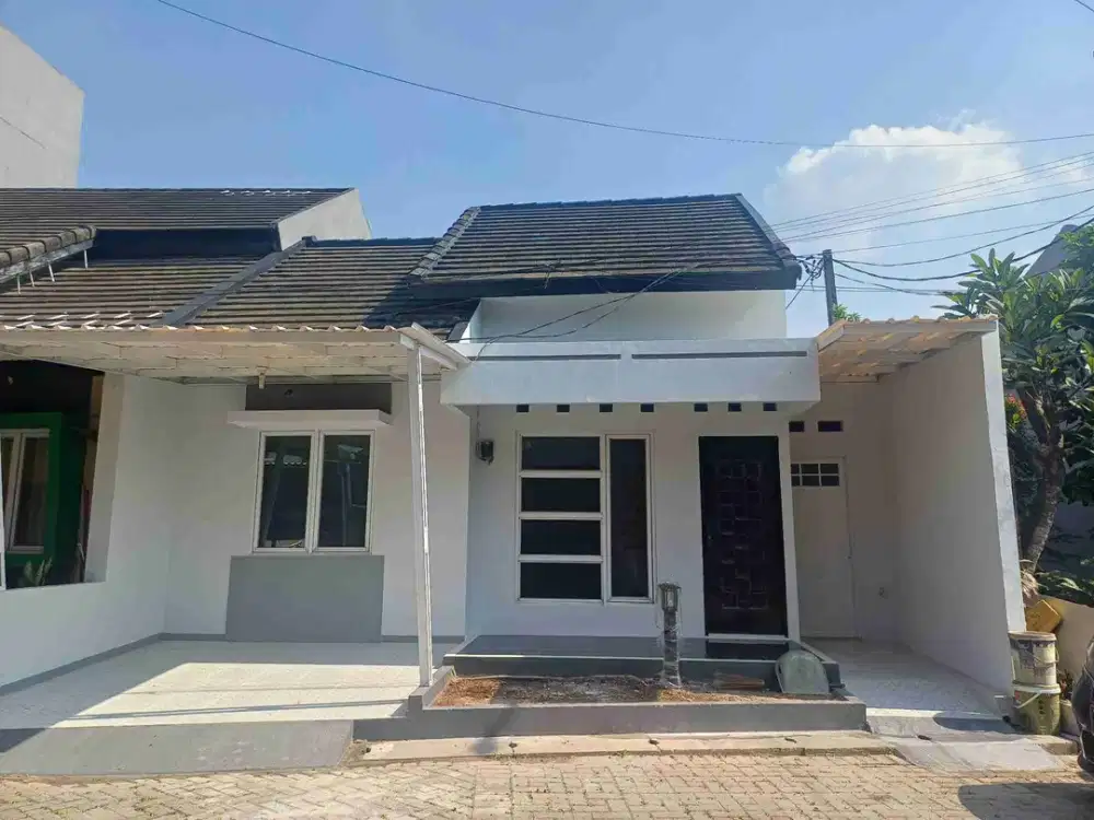 Rumah dijual LT 84 cluster tepi jalan raya, SHM bisa KPR, rapi siap huni