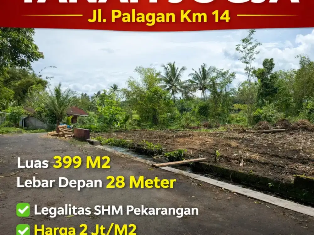 Tanah Murah Jogja Jl. Palagan Km 14 Siap Bangun SHM Pekarangan