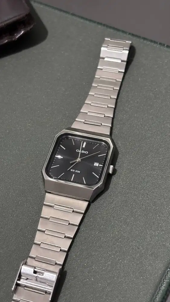 Dijual Jam Tangan Casio MTP-B185D-1A Black Dial Stainless Steel