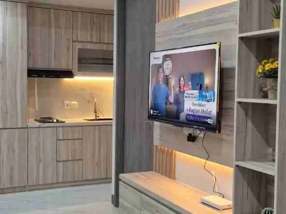 Di sewakan apartment full furnish 2 kamar tidur lokasi strategis diatas mall Pakuwon bekasi dan selangkah dari pintu toll barat