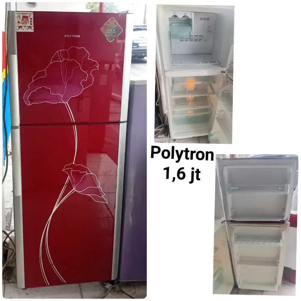 Kulkas 2 pintu politron seken bergaransi