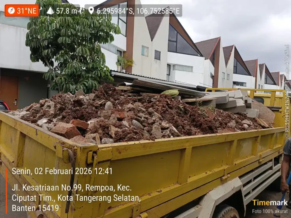 Jasa buang puing / sampah proyek