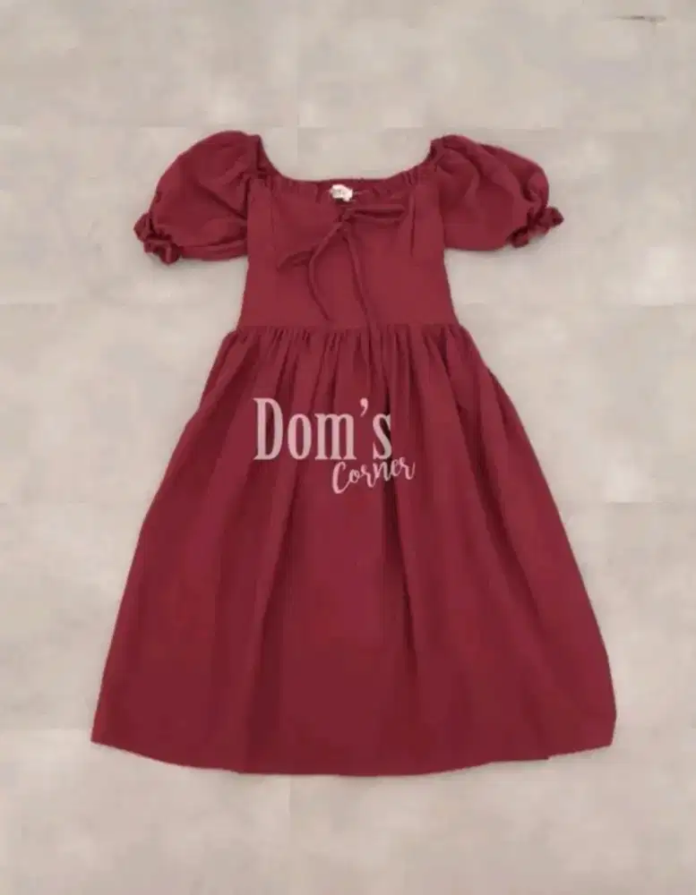 dress sabrina bustier maroon