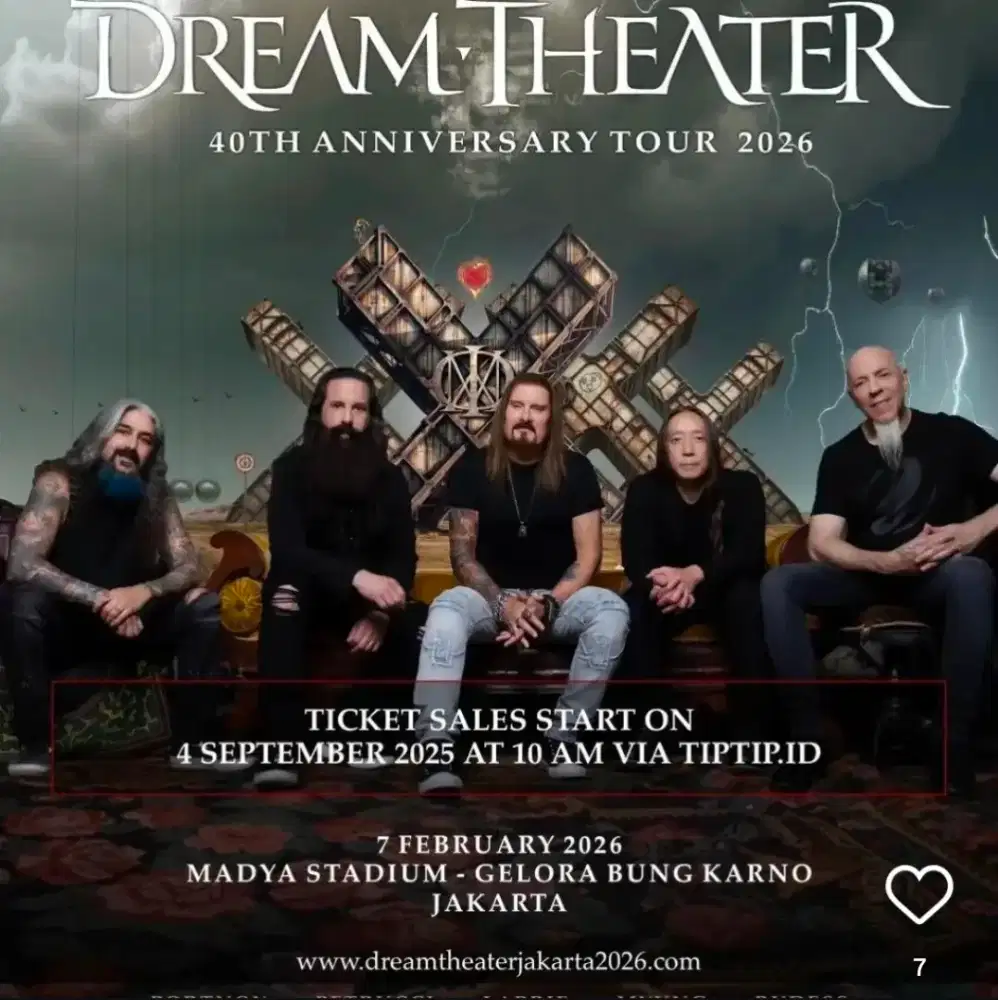 Jual Tiket Konser Dream Theater Jakarta 2026