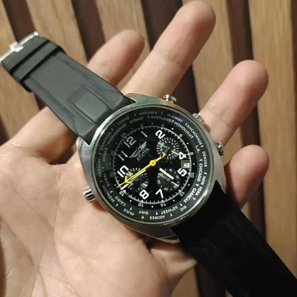 Jam tangan pria aviator quartz authentic