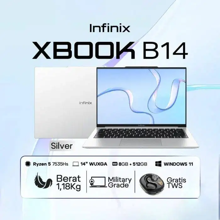 INFINIX XBOOK B14 BL41A7H AMD RYZEN 7 7735HS Garansi resmi