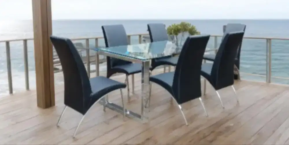 Istimewa meja makan informa stainless steel kursi 6 mulus nominus