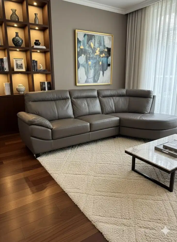 Sofa L Informa Ferrara Leather Genuine ( Kulit Asli )