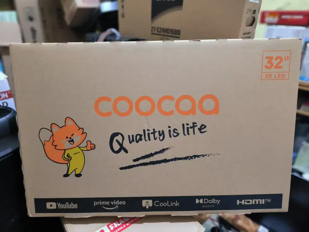 Smart tv Coocaa 32inch. Baru. Garansi resmi. Bisa COD SERKOT FREE ONGK