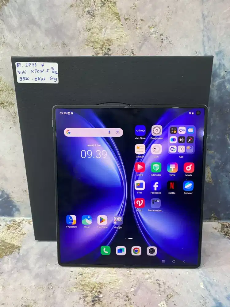 Di jual HP VIVO X FOLD 5 warna BLACK RAM 16 GB ROM 512GB