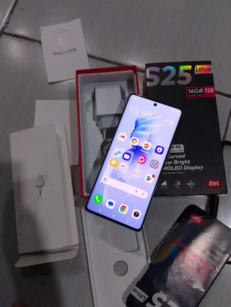 Itel s25 ultra ram 16/128 fullset lengkung nfc