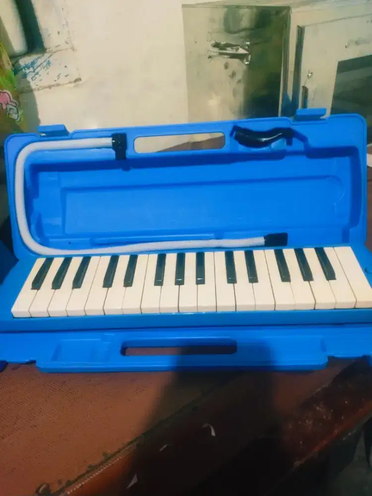 Pianika warna biru