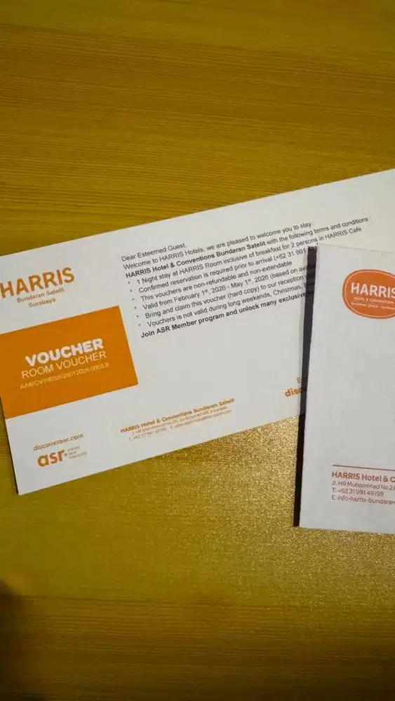 Jual rugi Voucher Hotel Harris bundaran Satelit surabaya