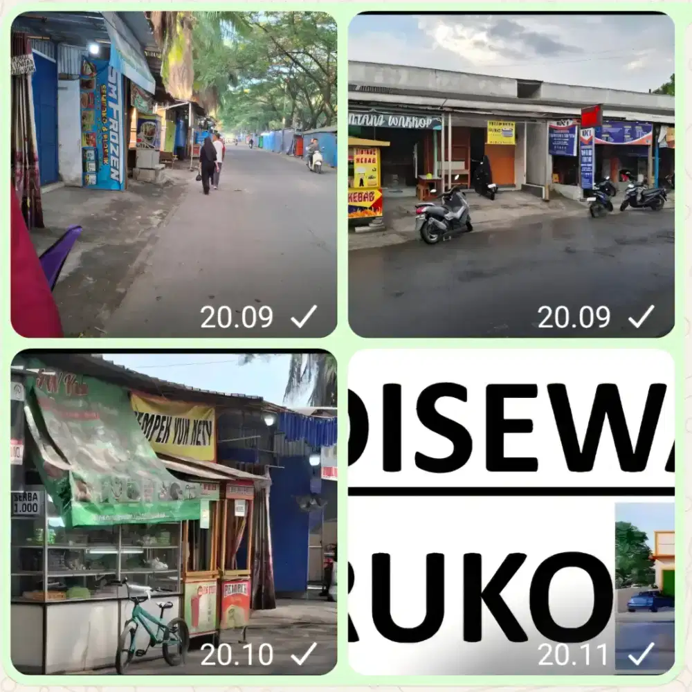 Sewa Ruko,Luas Memanjang, Untuk Jualan-Gudang-dll, Bangunan Lengkap,