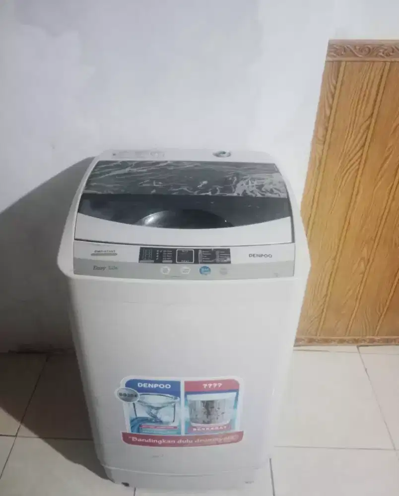 Mesin cuci 1 tabung otomatis merk denpo bagus banget 80% & normal 100%