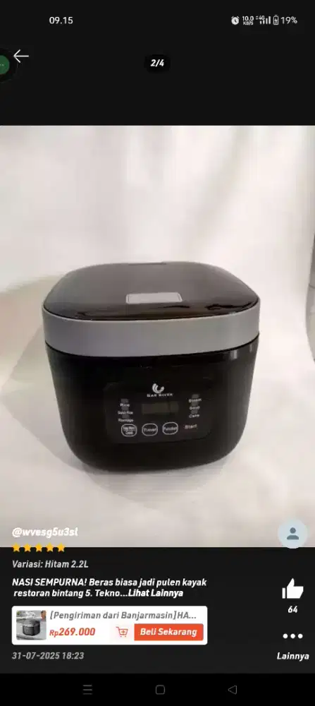 Magicom Hitam Hanriver /Magicom Sultan Murah