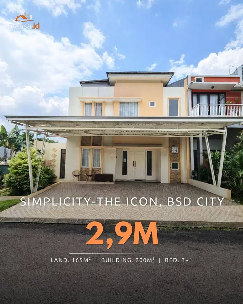 DIJUAL RUMAH SIMPLICITY THE ICON BSD CITY