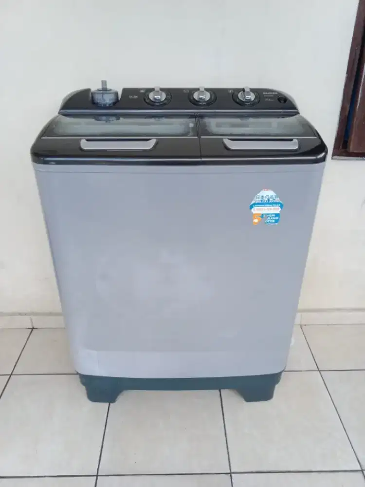 MESIN CUCI SANKEN BEKAS KAPASITAS 12 KG 2 TABUNG