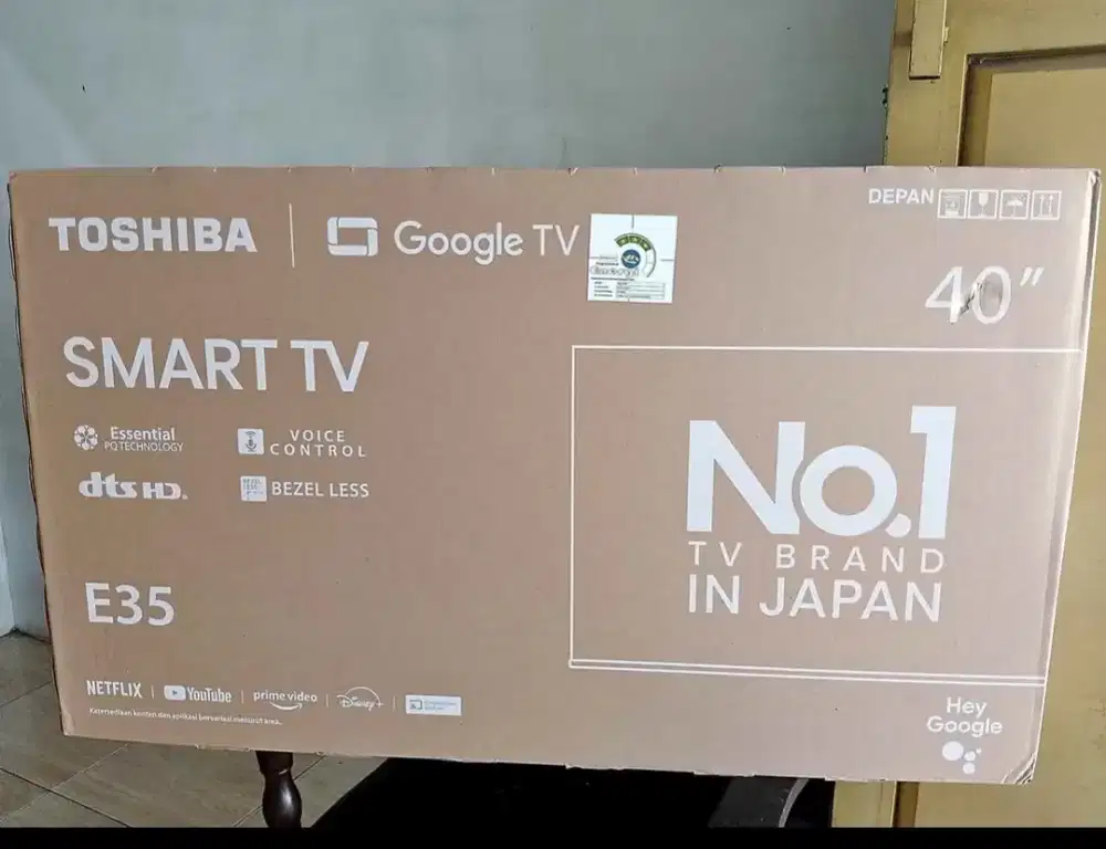 Tv toshiba 40 google tv baru youtube netflix