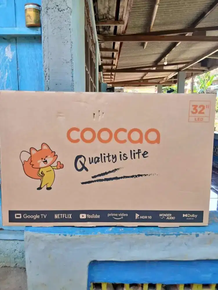 Tv coocaa 32 google tv baru youtube netflix