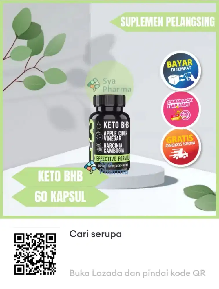 Obat Keto BHB 60 Kapsul Diet Tercepat Untuk Pria dan Wanita
