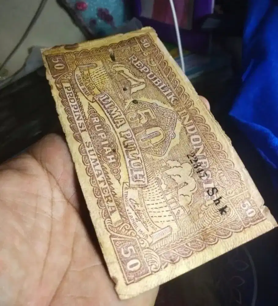 2 lembar Uang kuno lama & antik