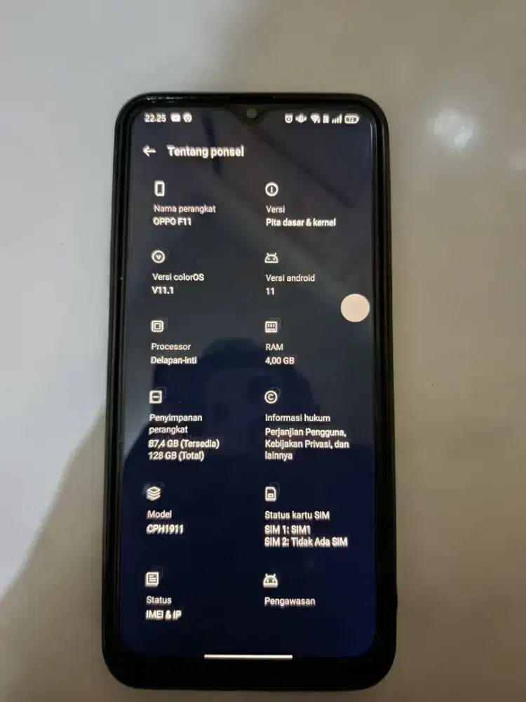 Oppo f11 4/128 hp only no minus