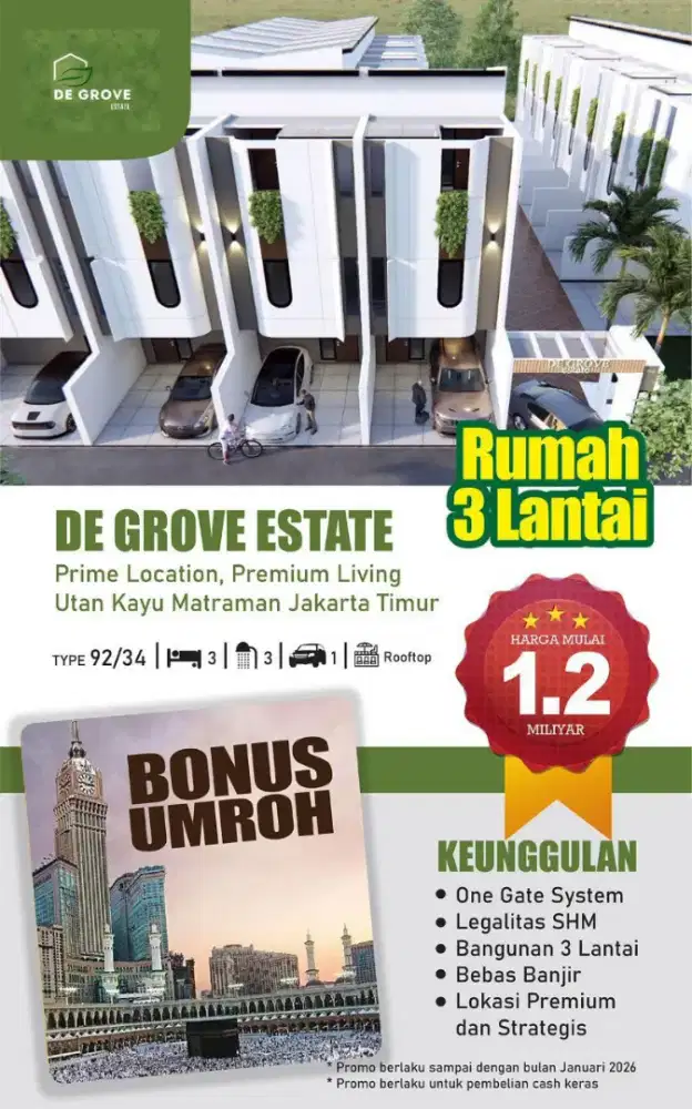 Rumah baru akses mudah lokasi nyaman strategis ditengah jakarta