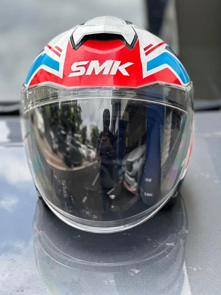 JUAL HELM SMK GTJ - RED BLUE COLOURS