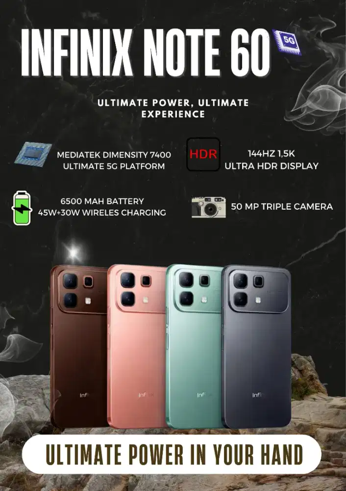 OPEN PO INFINIX NOTE 60 5G 8/256 GB NEW