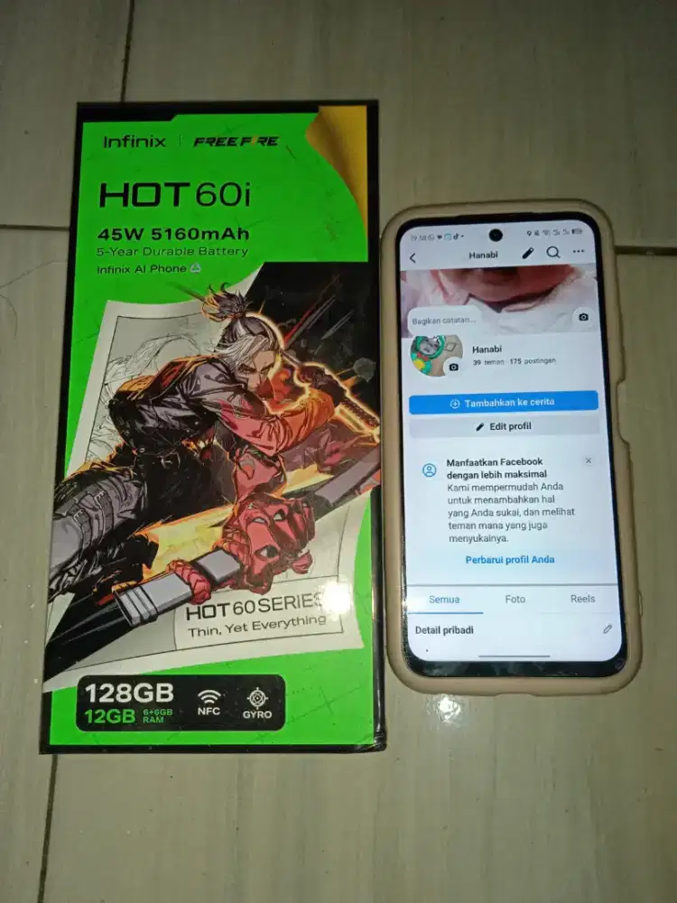 INFinfinix hot 60i
ram 12/128 Fullset Mulus nominus