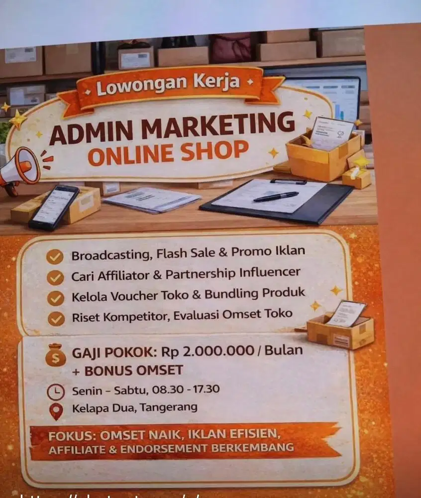 Admin Marketing Olshop