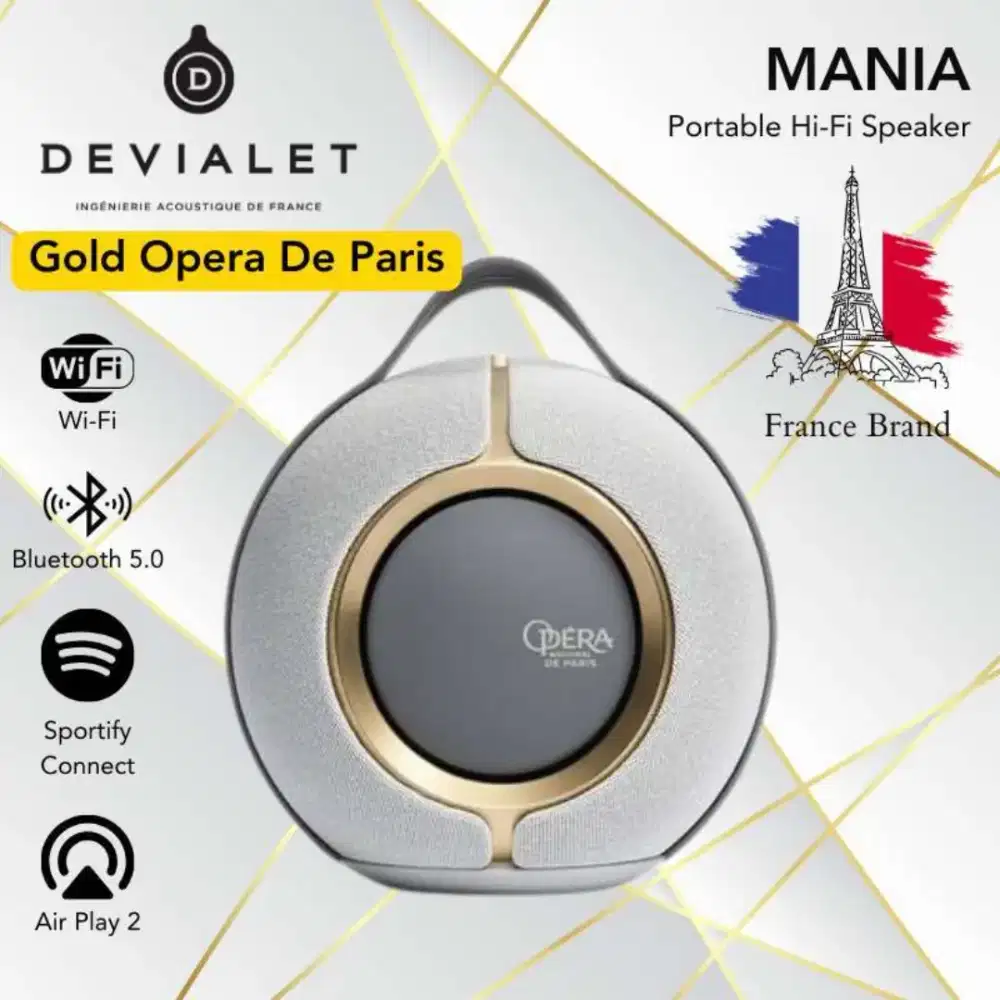 Devialet Mania Opera de Paris Gold - Like New - Fullset