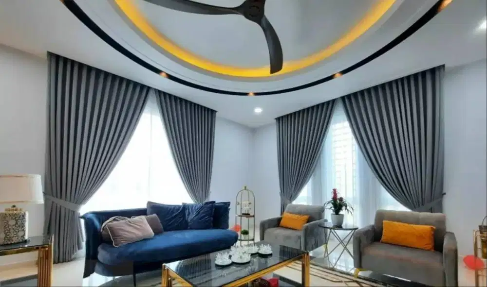 Pusat Tirai Gorden Jendela Gordyn Mewah Hordeng Model Terbaru Murah