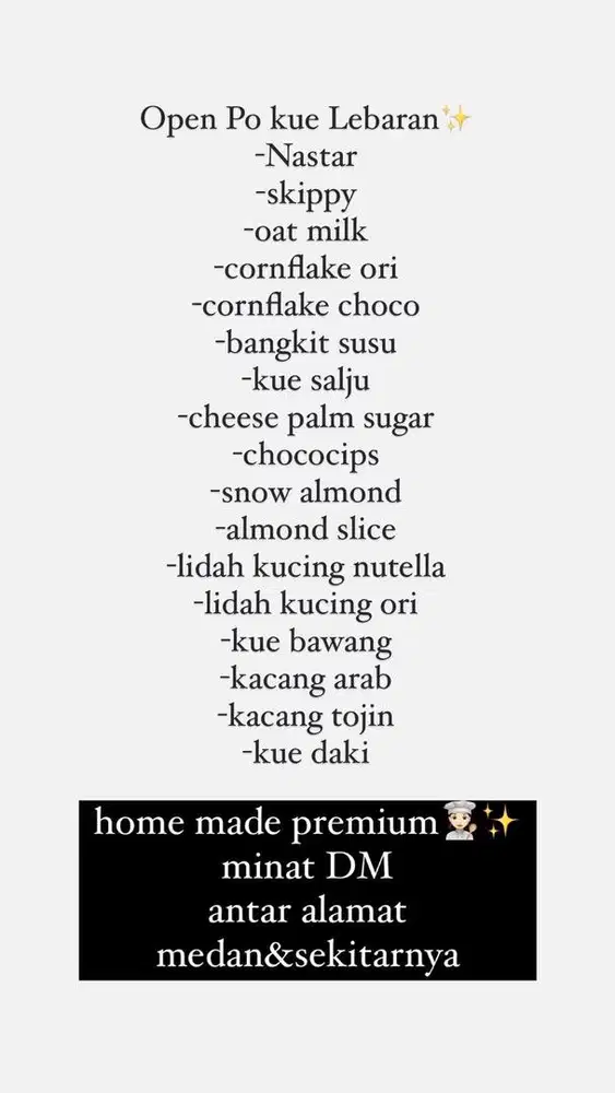 open po kue lebaran !!!