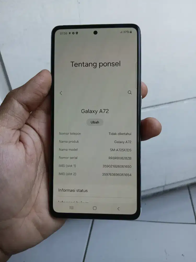 Samsung a72 ram8/128gb