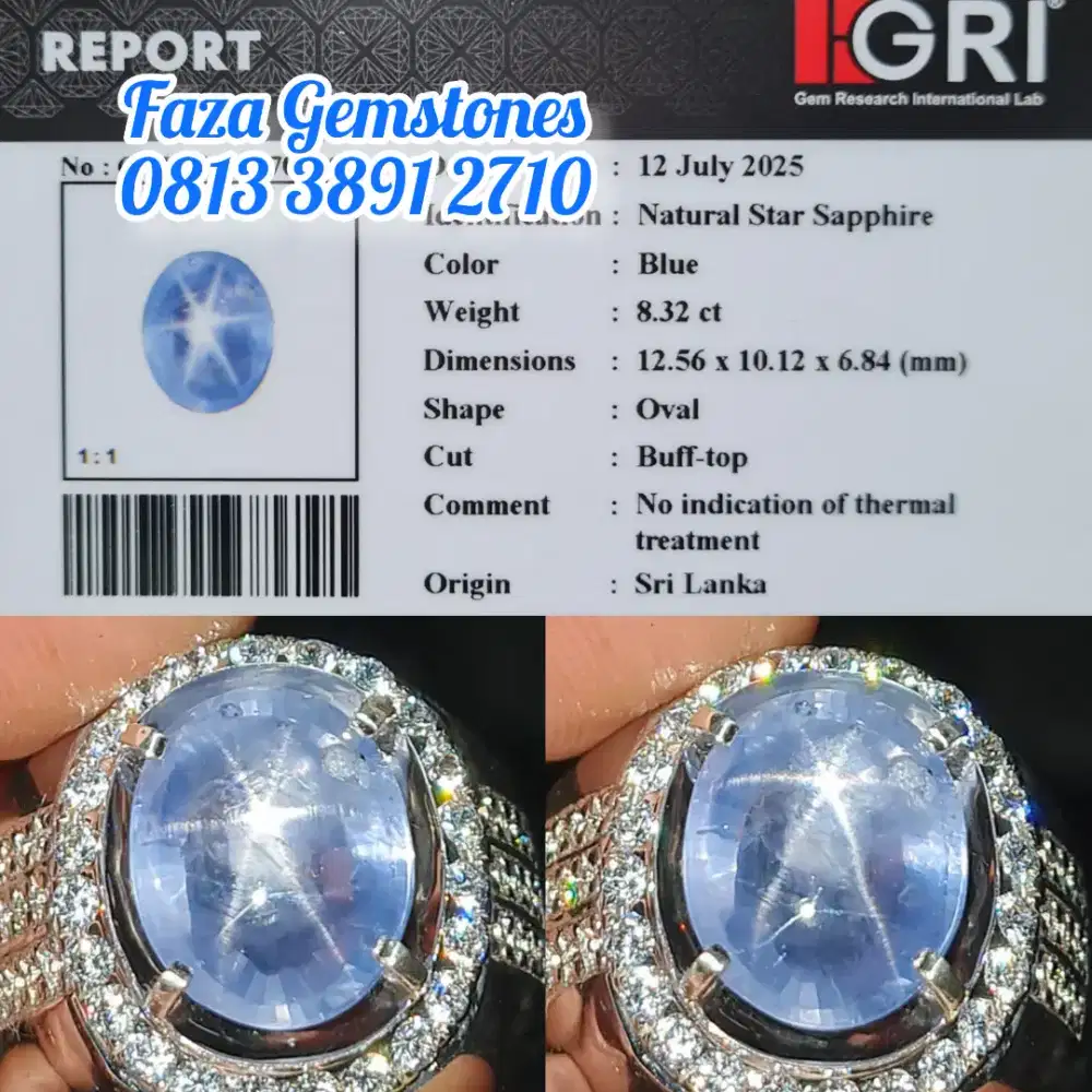 Top Quality Blue Star Sapphire Srilanka No Treatment Recomended