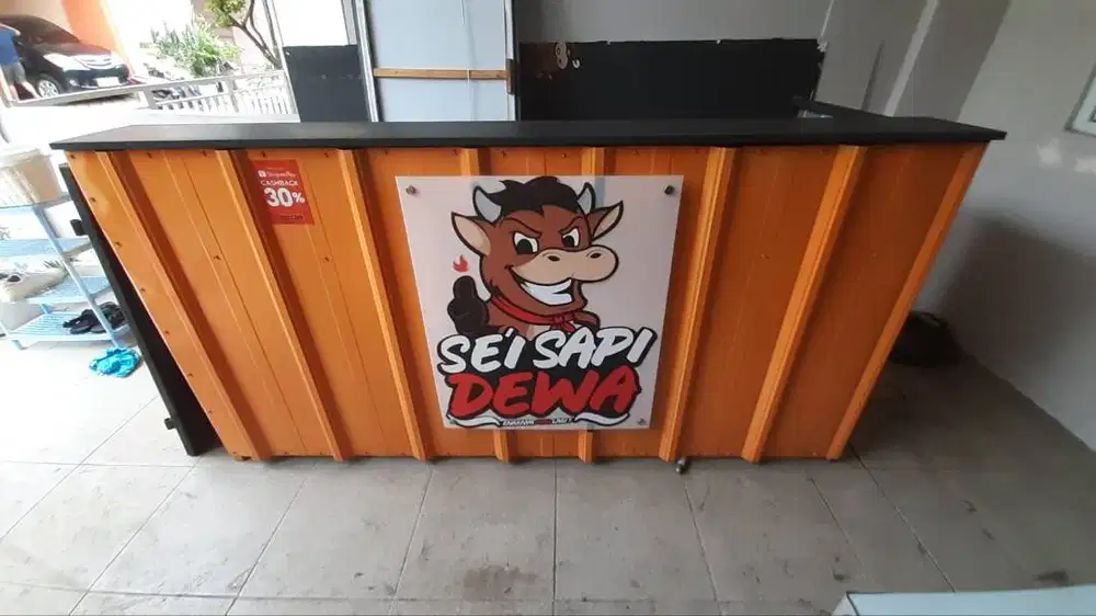 DIJUAL MEJA KASIR KONTAINER BEKAS