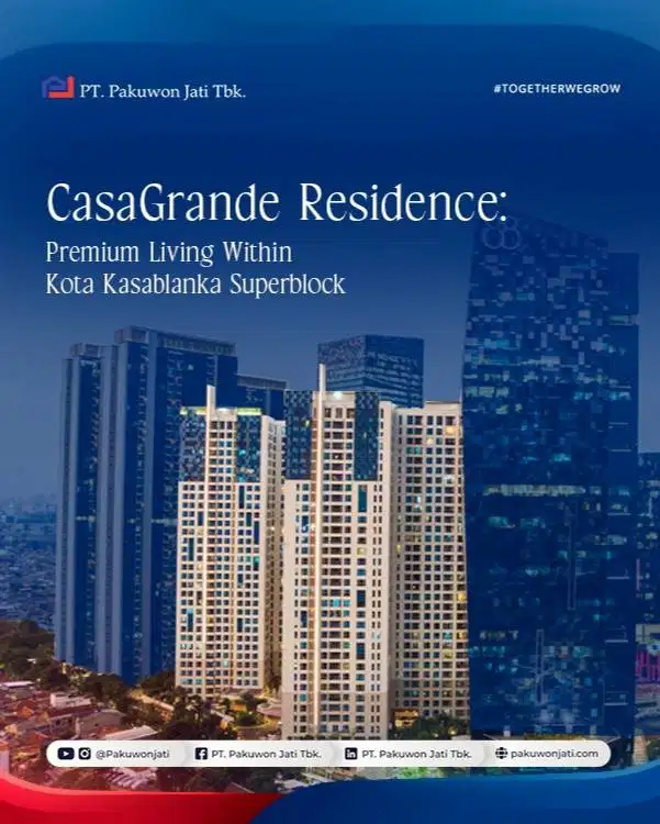 Dijual CasaGrande Residence, Tower Chianti 2 BR, Tebet Jakarta Selatan