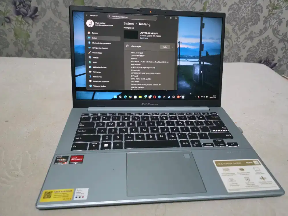 LAPTOP ASUS VIVOBOOK GO 14 E1404FA - AMD RYZEN 5 7520 RAM 16GB W11HOM