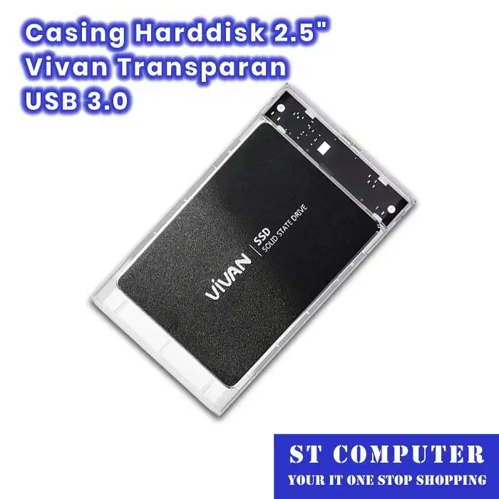 Casing Harddisk 2.5 Inch Vivan Transparan USB 3.0