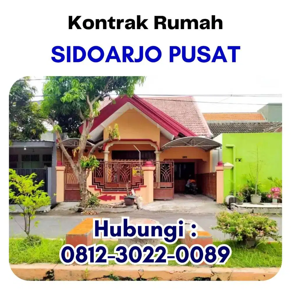Disewakan Rumah 2 Lantai di Sidoarjo Pusat – 3 Kamar, Jalan Kembar