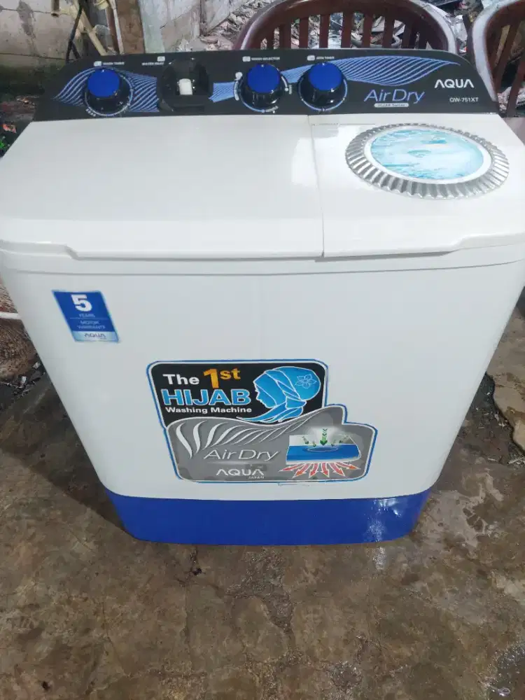 Masin Cuci Aqua kapasitas 7,5kg Normal semua tinggal langsung pakai