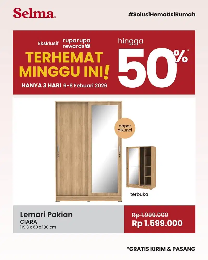 Promo lemari pakain murah