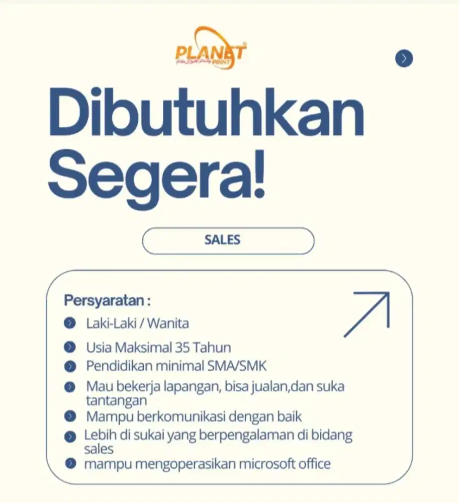 loker sales marketing planetprint